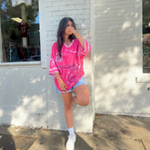 WHO IS SUKI? Bold Pink Mesh